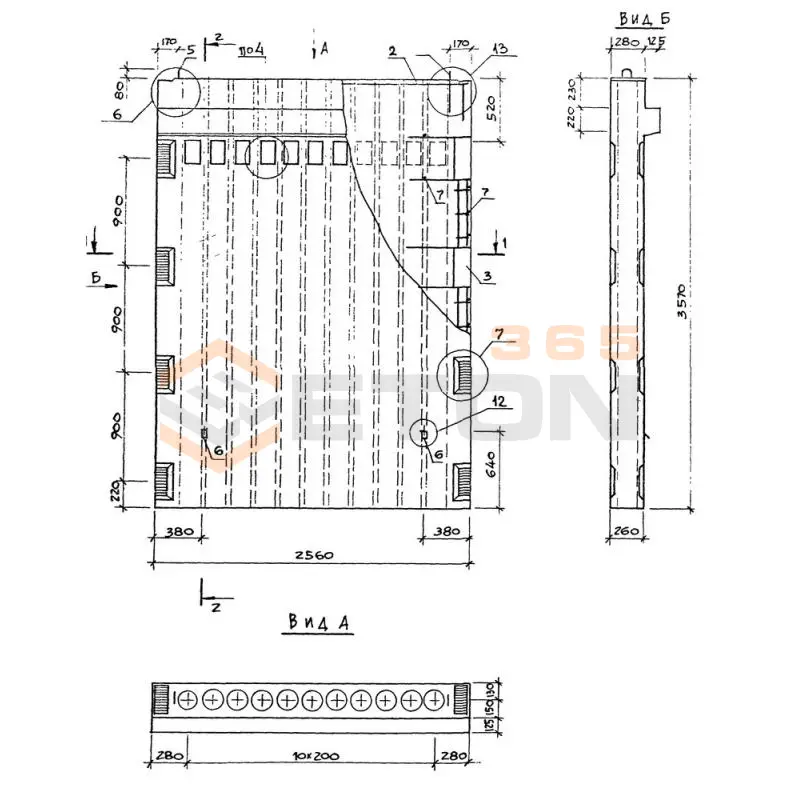 Вентблоки-диафрагмы жесткости Серия 1.034.1-1/90 1ВД 36-26-26