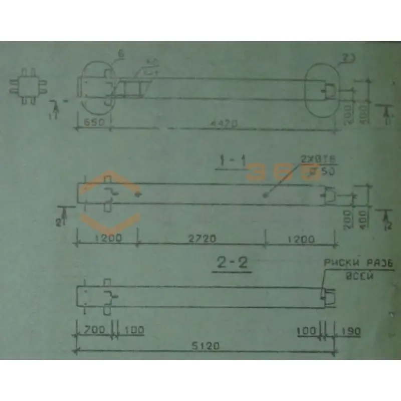 Колонны сечением 400х400 мм для зданий с высотами этажей 5,4-6,0 и 6,0 (7,2) м Серия 1.020.1-2с/89 2КВ 60-51-1 с