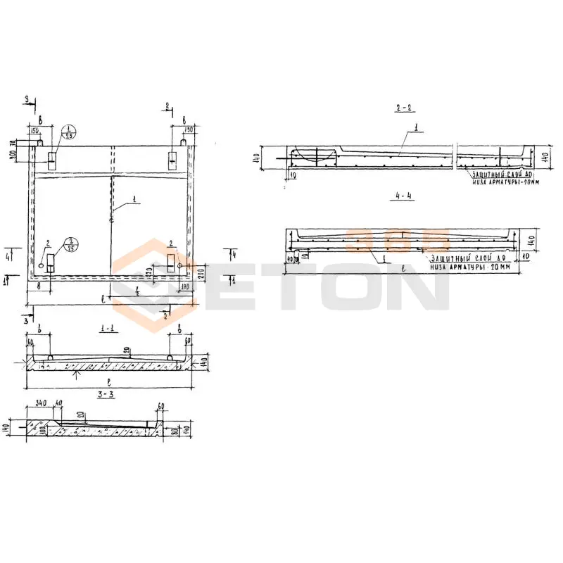 Козырьки входов для общественных зданий Серия 1.238-1 КВ 12-14