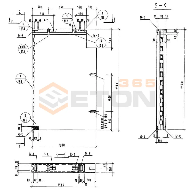 Блоки внутренних стен Серия 1.134-1 СБВ 18-2-28 т-2 (1.134-1)