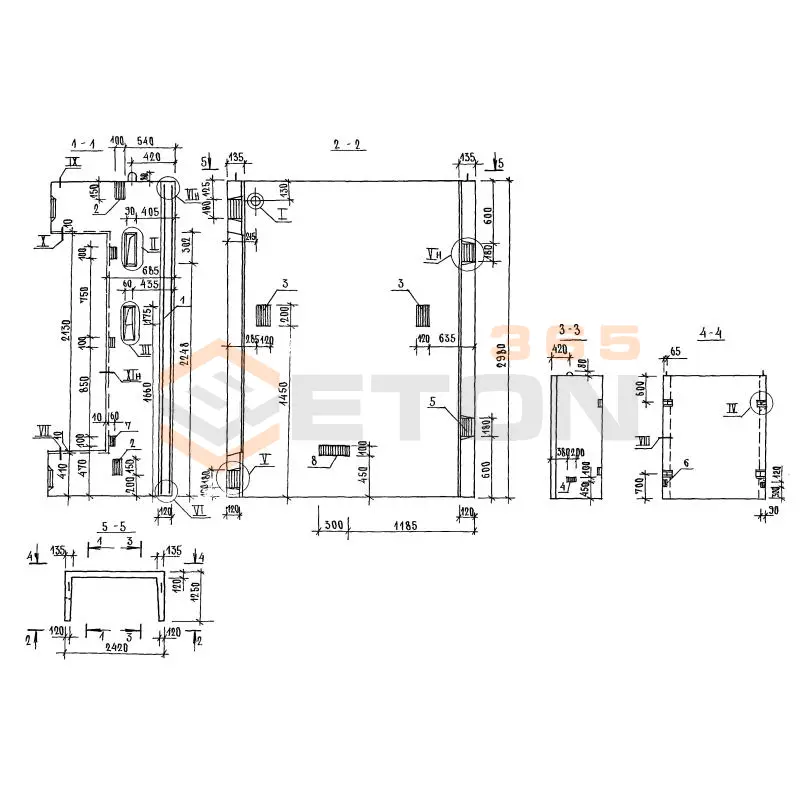 Блоки шахт лифтов Серия 1.089.1-1 БШЛ 100-30-4