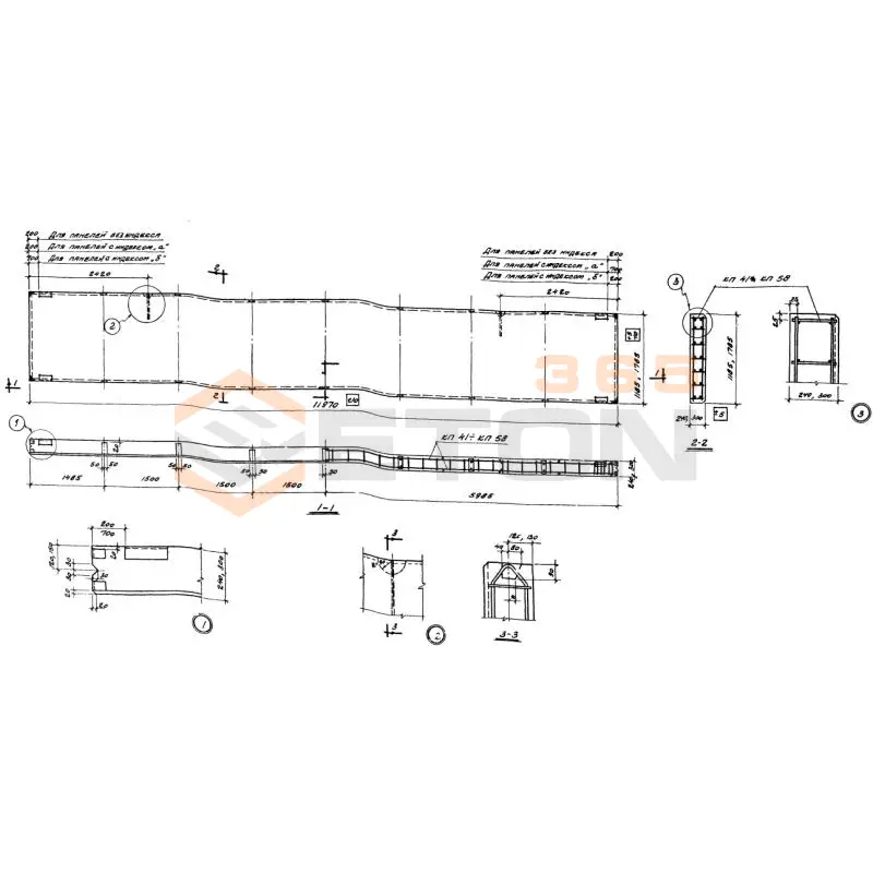 Панели стеновые однослойные Серия 1.432-3 ПСЛ 30-3-1,2-12 (1.432-3)
