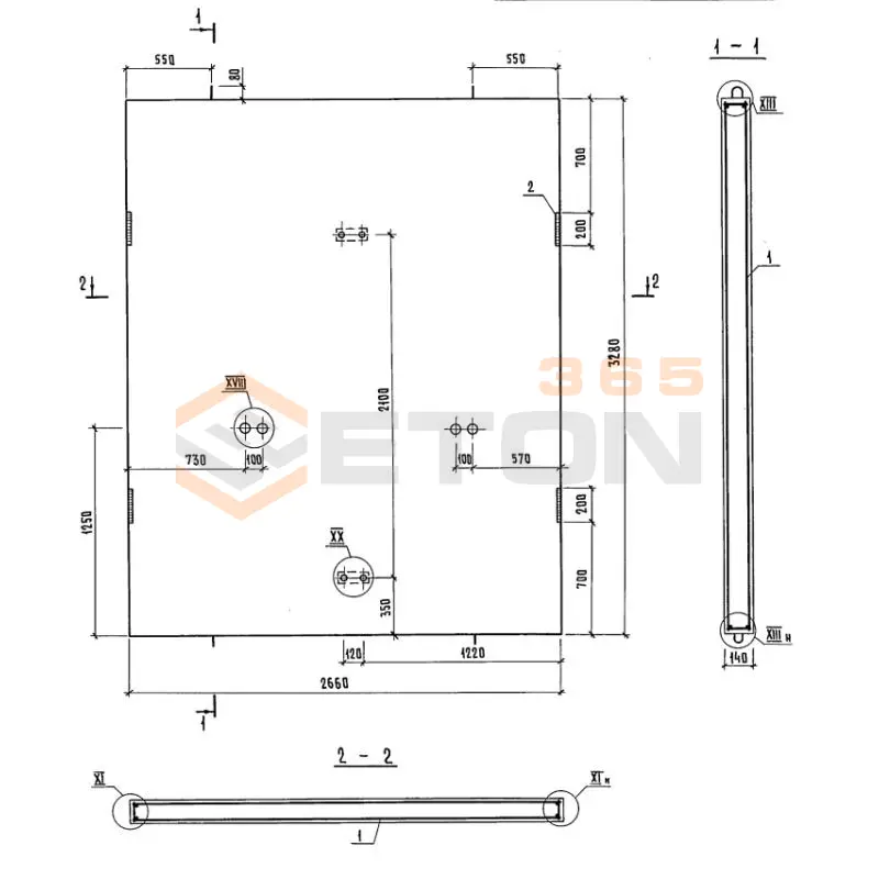 Панели шахт лифтов Серия 1.289.1-2 ПШЛ 63б-33-4 б