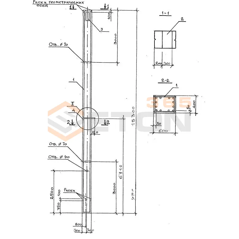Колонны Серия 1.420.1-32 2КО 6-60(84)-4