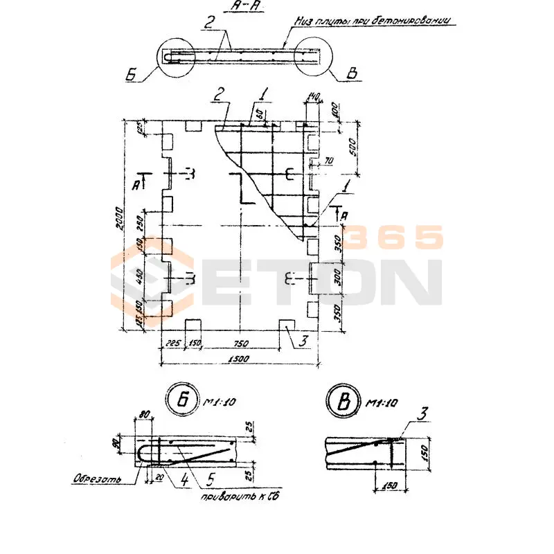 Плиты омоноличенные Серия 3.505.1-16 6ПО 15