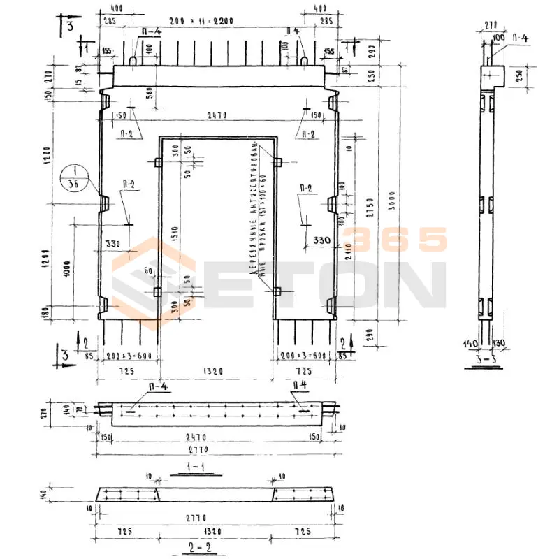 Диафрагмы жесткости Серия ИИ 04-6 Д 1-28-33 п (ИИ 04-6)