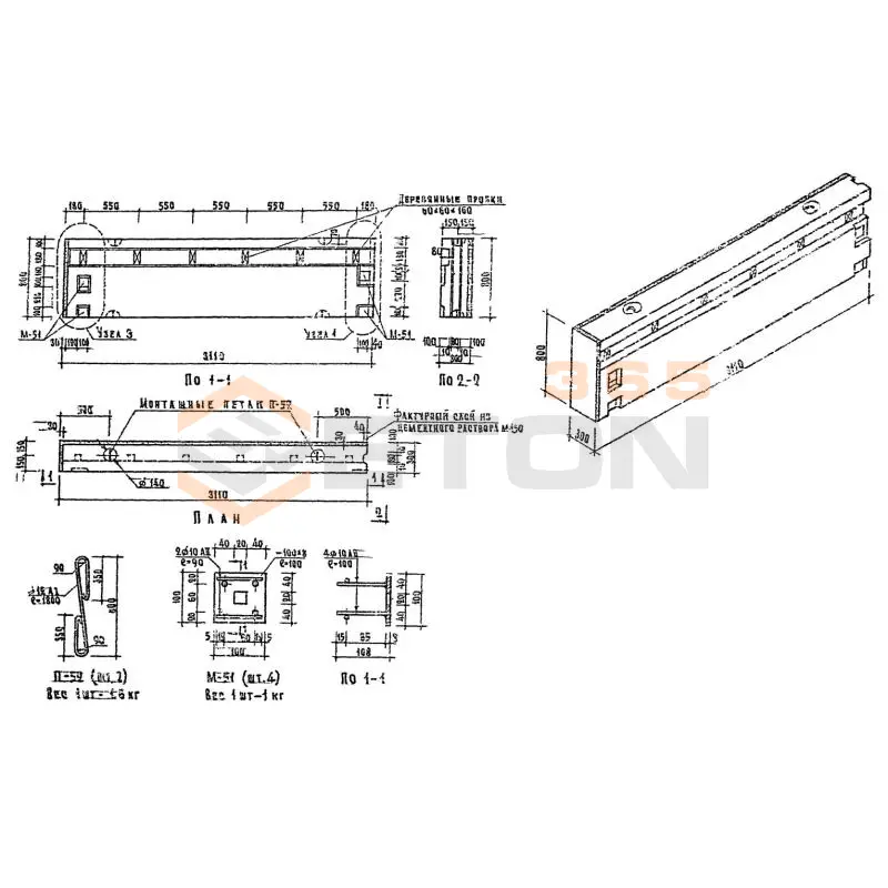 Блоки поясные Серия ИИ 03-05 НМК 72 п