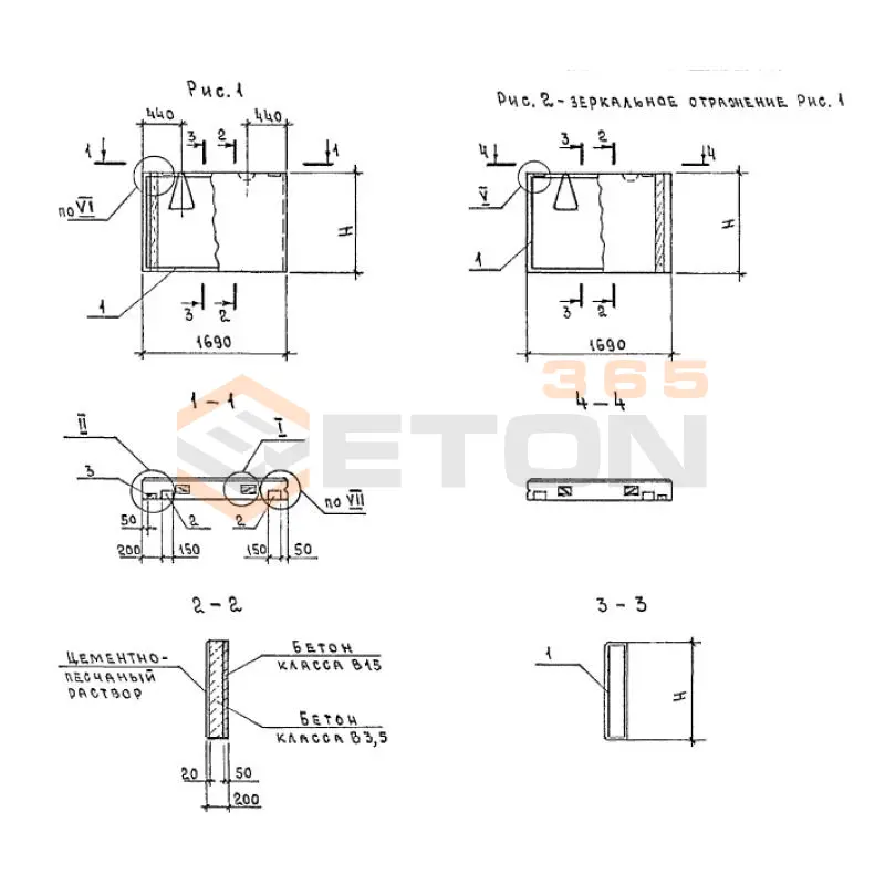 Панели стеновые двухслойные Серия 1.832.1-18.93 ПСД 15-9-20 уп