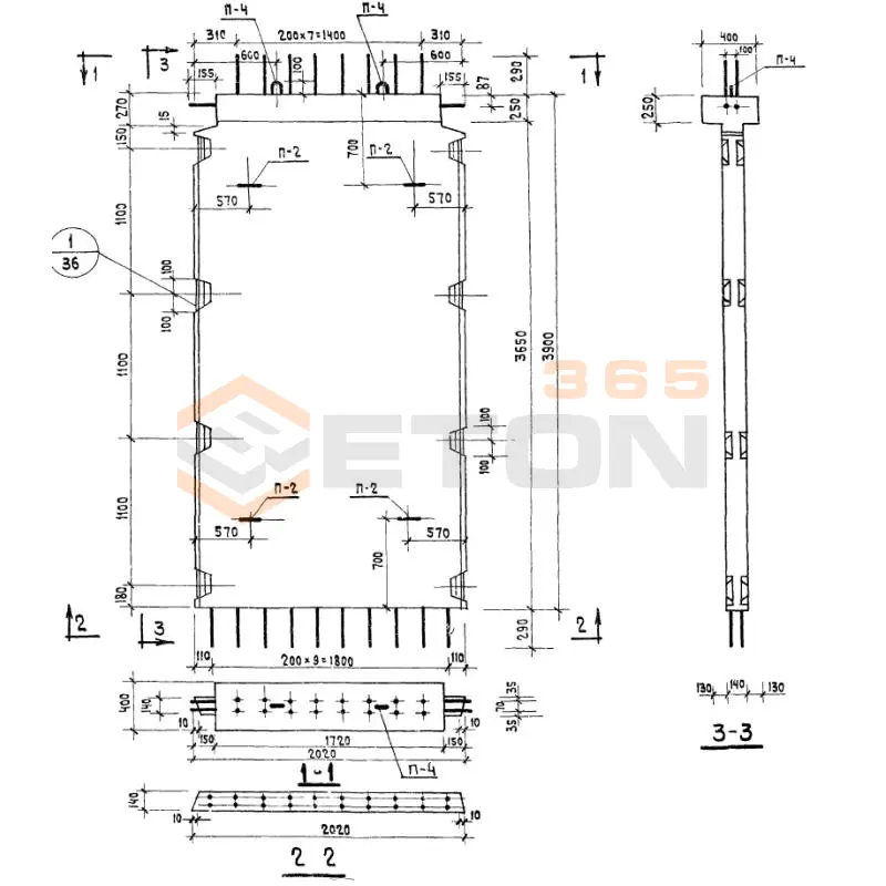 Диафрагмы жесткости Серия ИИ 04-6 Д 2-20-42 (ИИ 04-6)