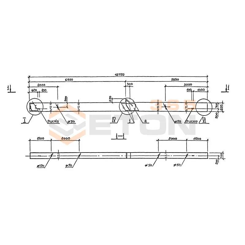 Колонны высотой 6,0; 7,2 м Серия 1.420.1-19 К 59-6