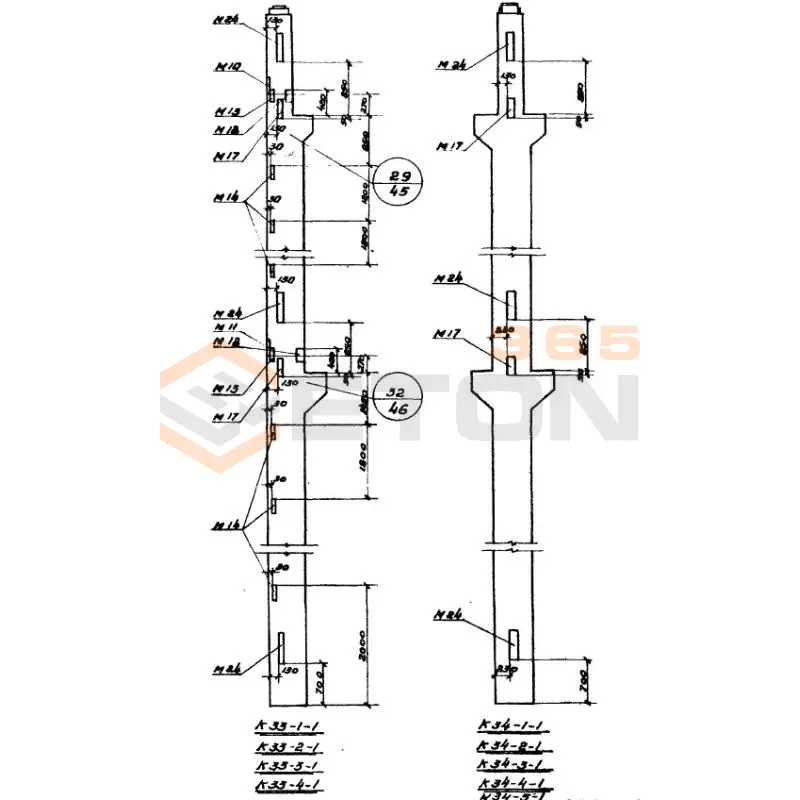 Колонны Серия ИИ 22-3 К 33-4-1 (ИИ 22-3)