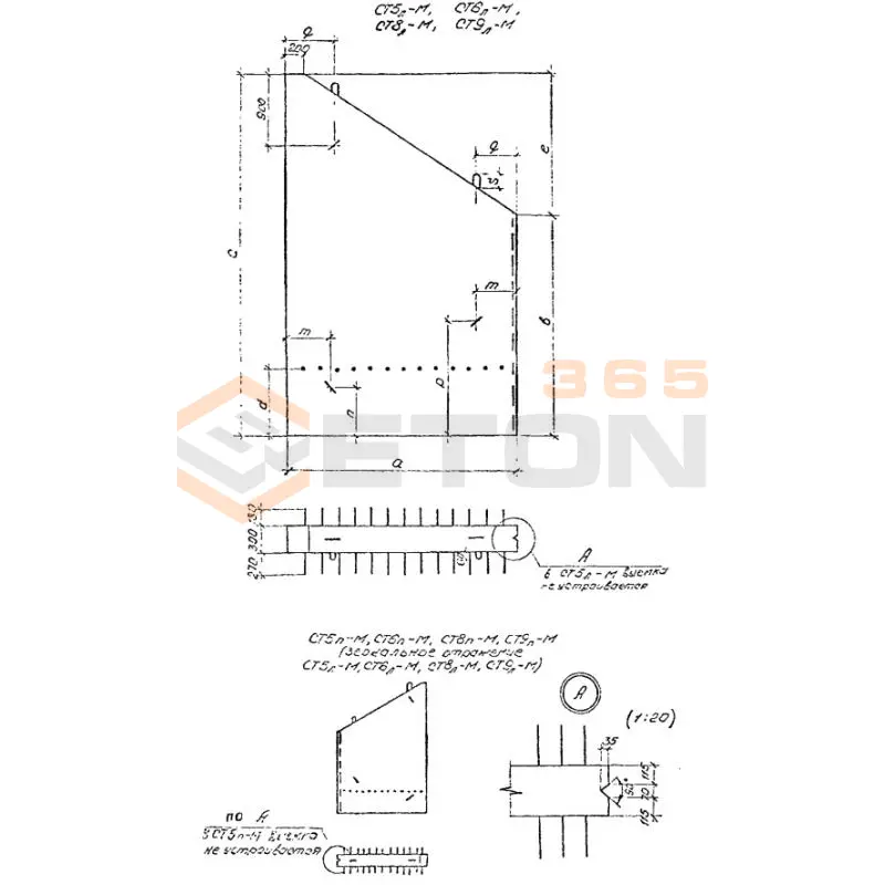 Откосные стенки Серия 3.501.1-179.94 СТ 9 пл м