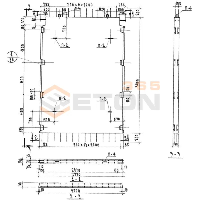 Диафрагмы жесткости Серия ИИ 04-6 Д 28-42 (ИИ 04-6)