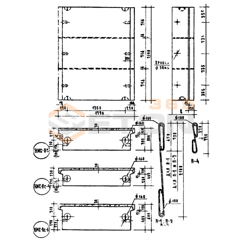 Блоки стеновые Серия 03-05 НМС 8 с