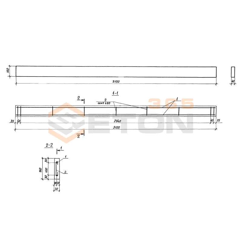 Доски железобетонные Серия 3.501.1-159 Д 30 Вр
