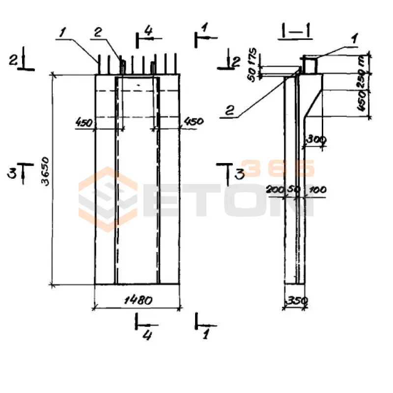 Панели стеновые Серия У 01-01/80 ПСД 2-1 (У 01-01/80)
