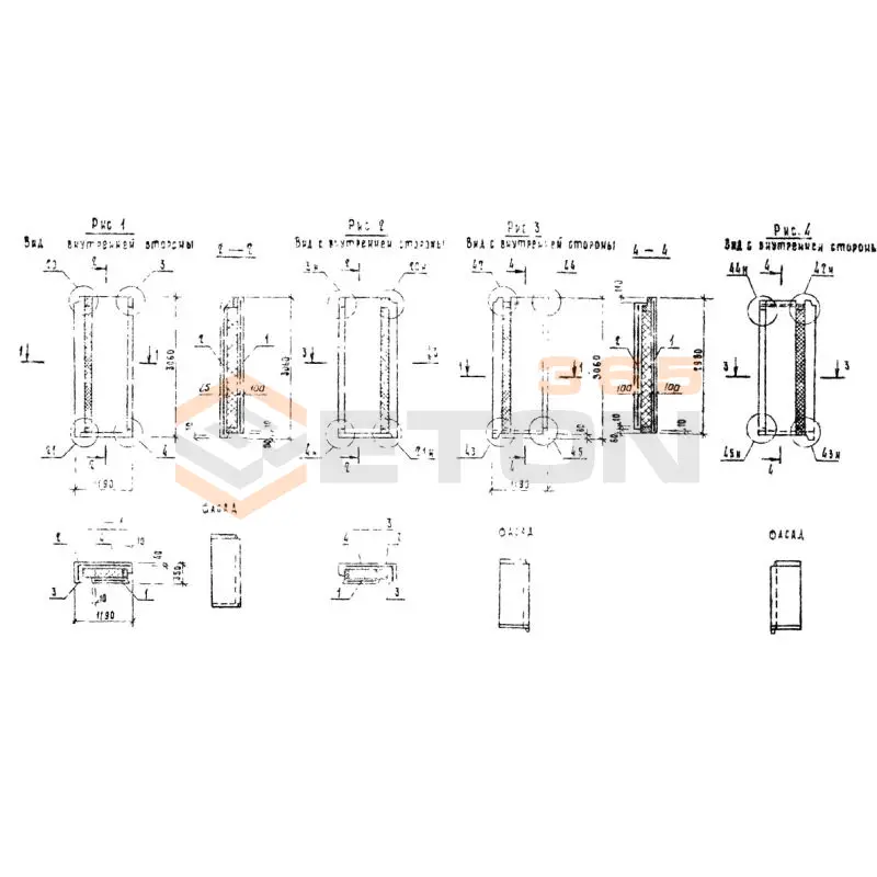 Панели наружных стен Серия 1.132.1-16 6ПСТ 12-31-35 т-1,1 л