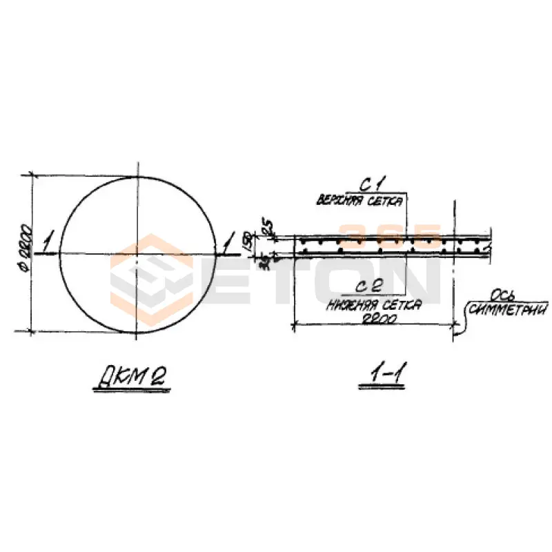 Плиты днища ТП 905-7 ДКМ 2 (ТП 905-7)
