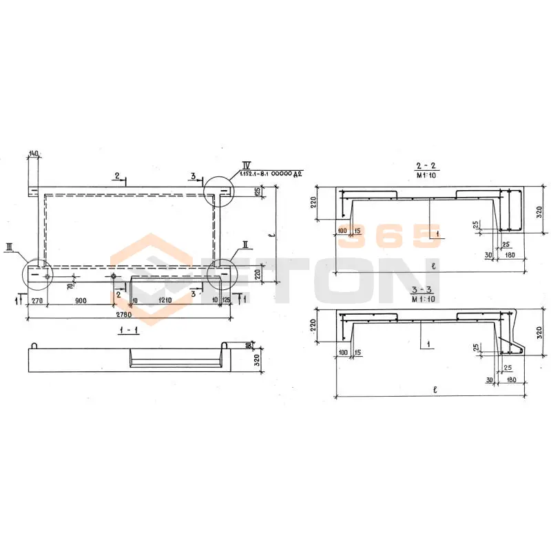 Лестничные площадки ребристые 2ЛП серия 1.152.1-8 ( 1.152-3 ) и ГОСТ 9818-85 2ЛП 25-18-4 к