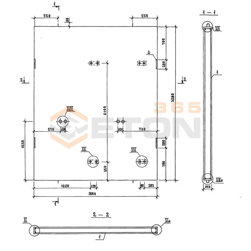 Панели шахт лифтов Серия 1.289.1-2 ПШЛ 63б-33-2 б