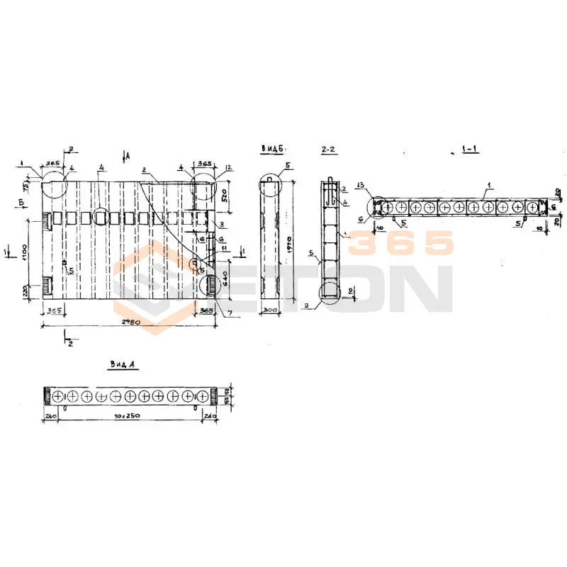 Вентблоки-диафрагмы жесткости Серия 1.034.1-1/90 ВД 20-30-30