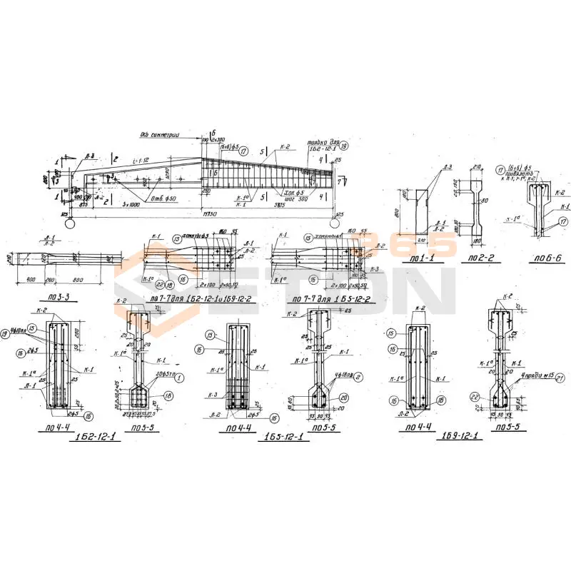 Балки Серия ПК 01-06 1Б 2-12-1