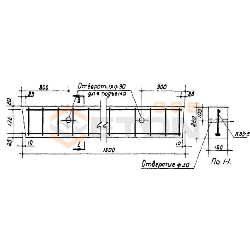 Перемычки Серия ИИ 03-02 Альбом 16б ч2 БУ 16