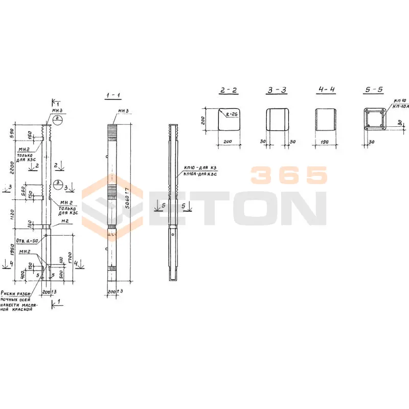 Колонны ТП 901-6-61 К 3 (ТП 901-6-61)