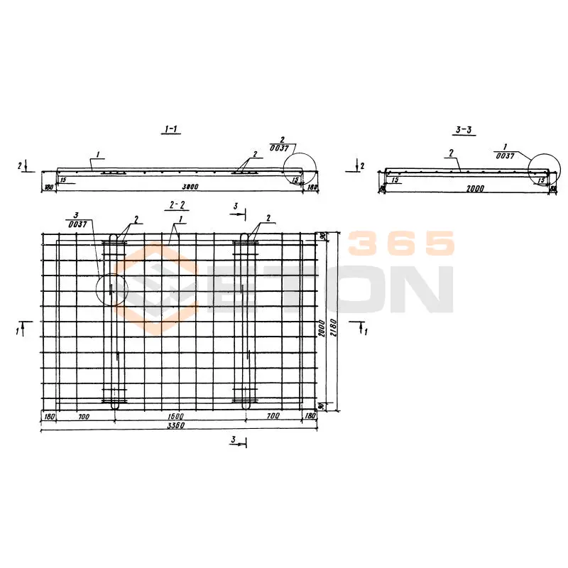 Плиты Серия 3.820.1-70 (3.820.1-32, 3.820-11) ПВ 30-20-1
