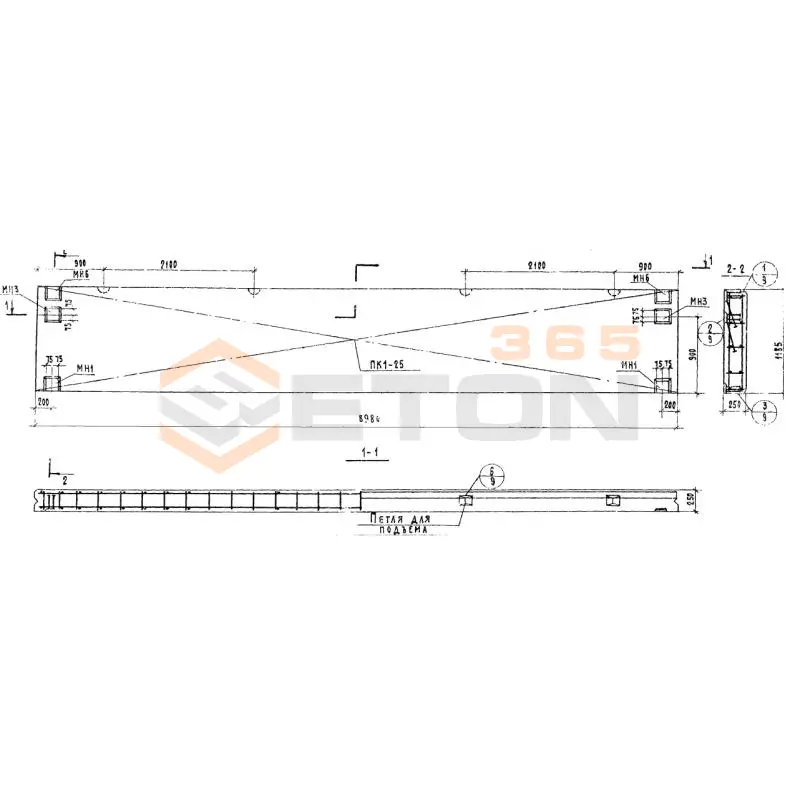 Панели парапетные Серия ИИ 04-5 НП 90-12