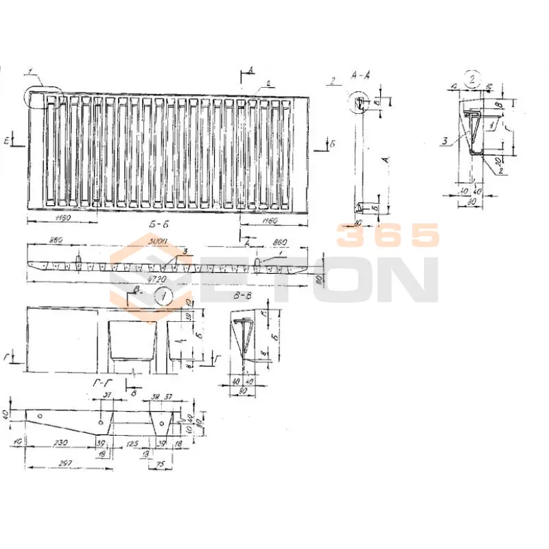Панели оград Серия Б 3.017.1-4.03 ПО 47-19-8