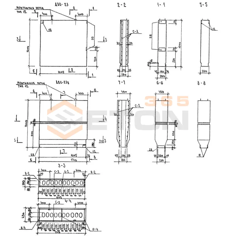 Панели дымовентиляционные Серия 1-335 ТулМ ДВК 23 (1-335 ТУЛМ)