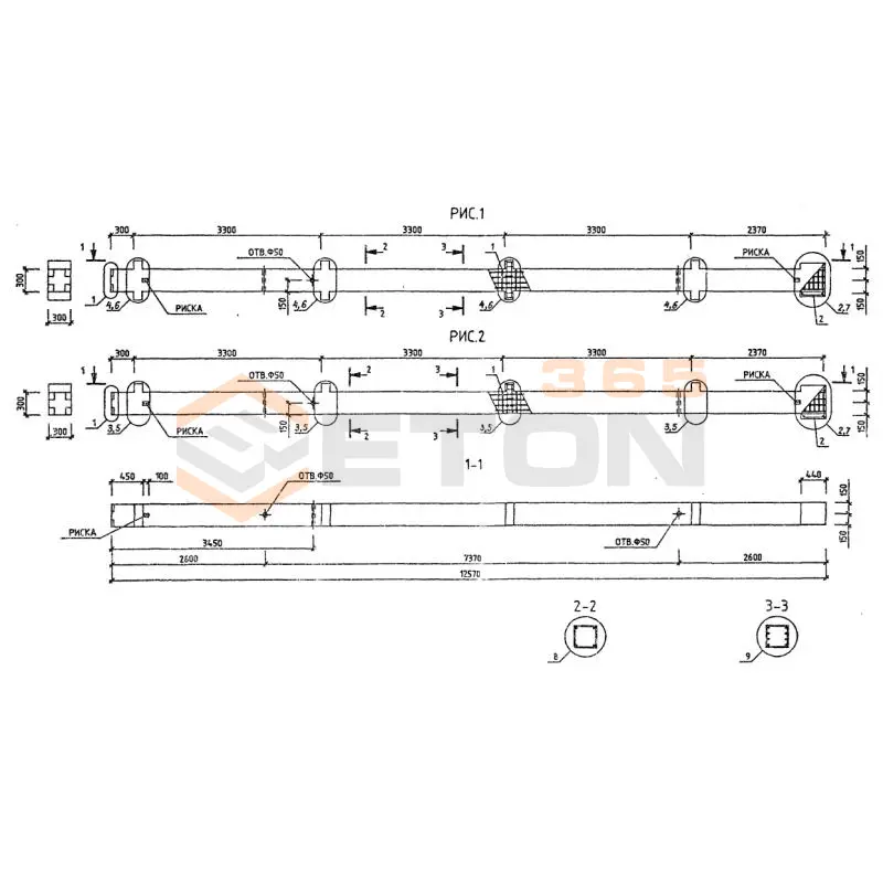 Колонны Серия 1.220.1-3м КД4Т 3-33-40,6 (1.220.1-3м)