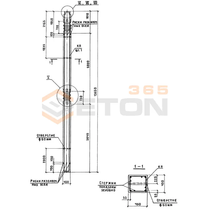 Колонны Серия 1.420.1-24с К 12-23 с (1.420.1-24с)