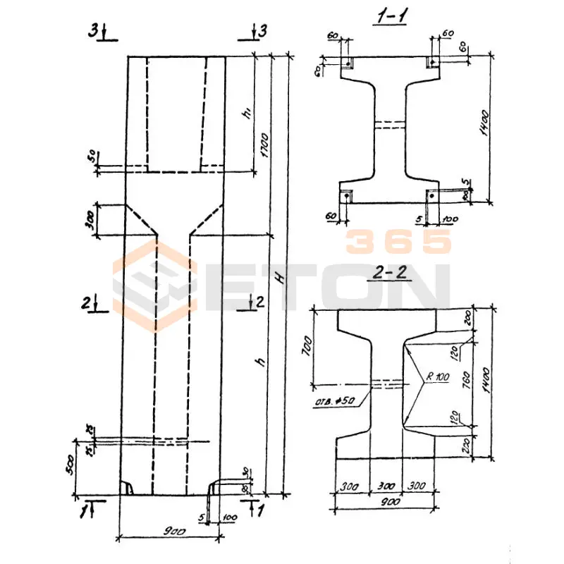 Блоки-стаканы верхние Серия 0-221-84 ВБ 9-14-51-1