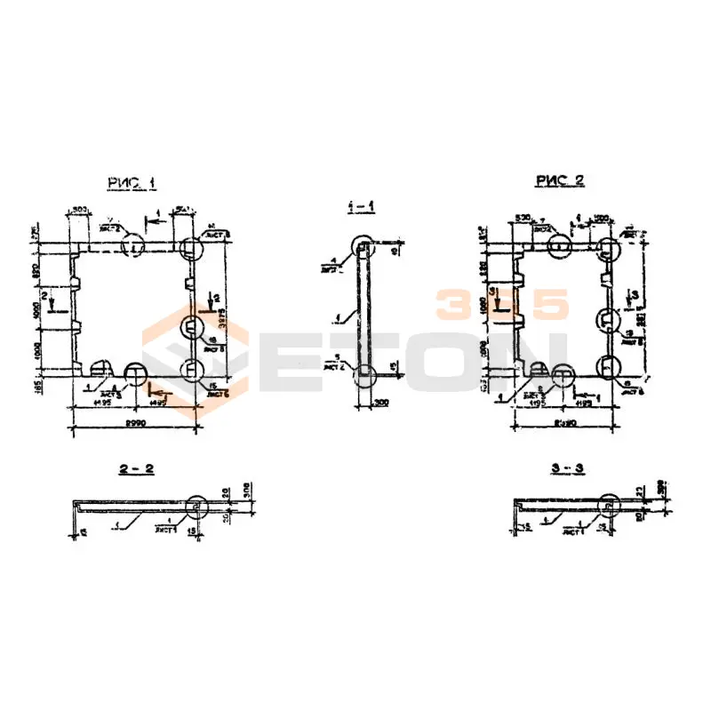 Панели наружных стен Серия 1.090.1-2с ПС 24-33-3 пс (1.090.1-2с)
