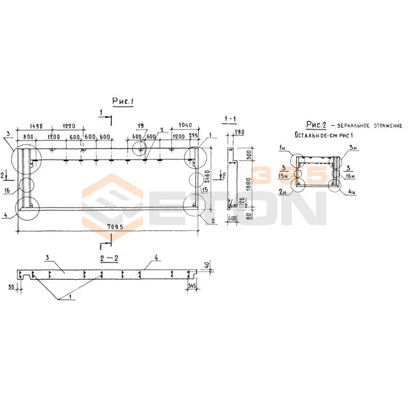 Панели парапета Серия 1.138.1-17 1НЧ 71-25-40-50 л-2,1 (1.138.1-17)