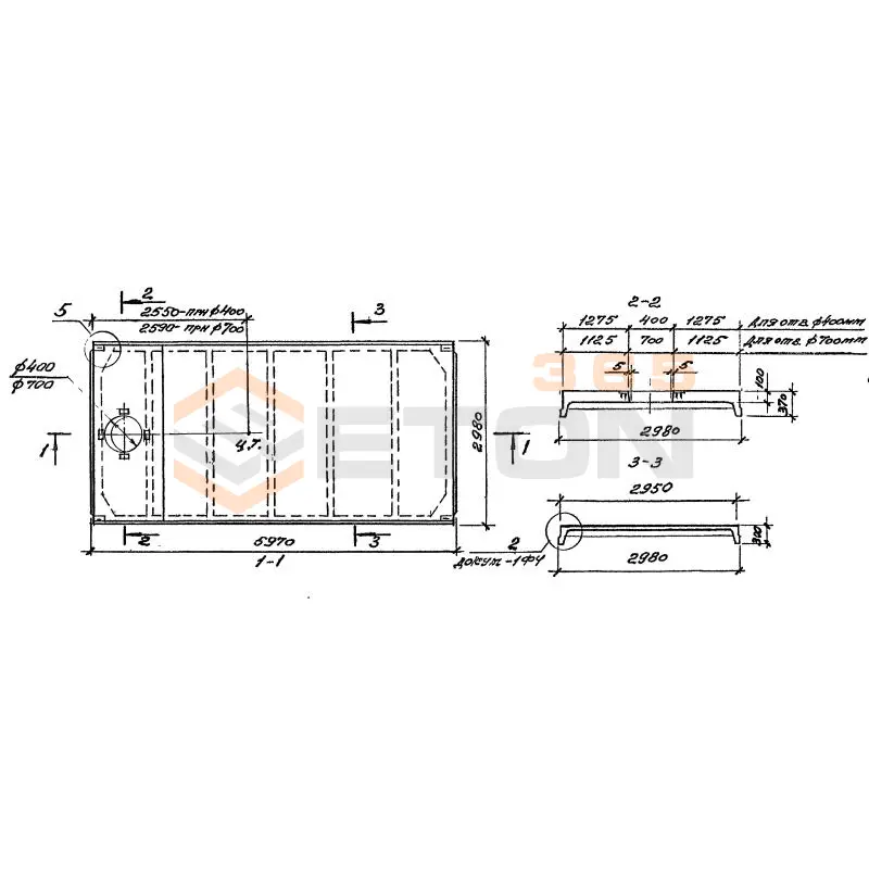 Плиты ребристые Серия 1.465.1-17 3ПВ 6-3 АIIIв л-14*
