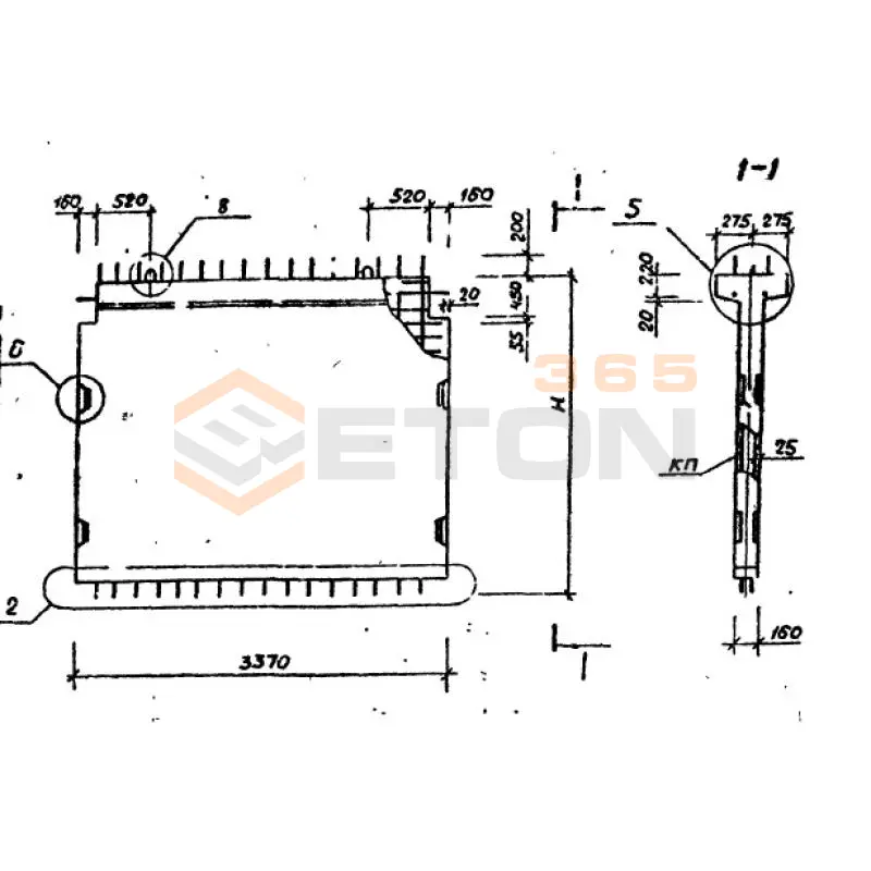 Диафрагмы жесткости Серия 1.020.1-6сп 2Д 34-33-3 сп (1.020.1-6сп)