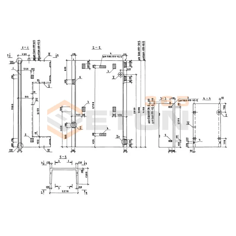 Блоки шахт лифтов Серия 1.089.1-1 БШЛ 100-36-2
