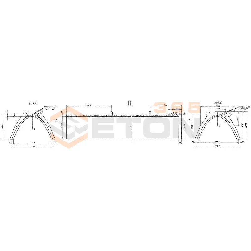 Лотки параболические раструбные Серия 3.820-3 ЛРн 10 ВрII (3.820-3)