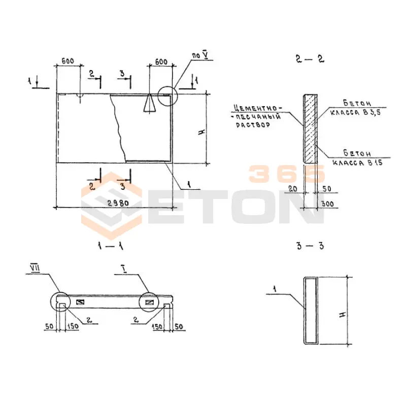 Панели стеновые двухслойные Серия 1.832.1-18.93 ПСД 30-6-30 ул
