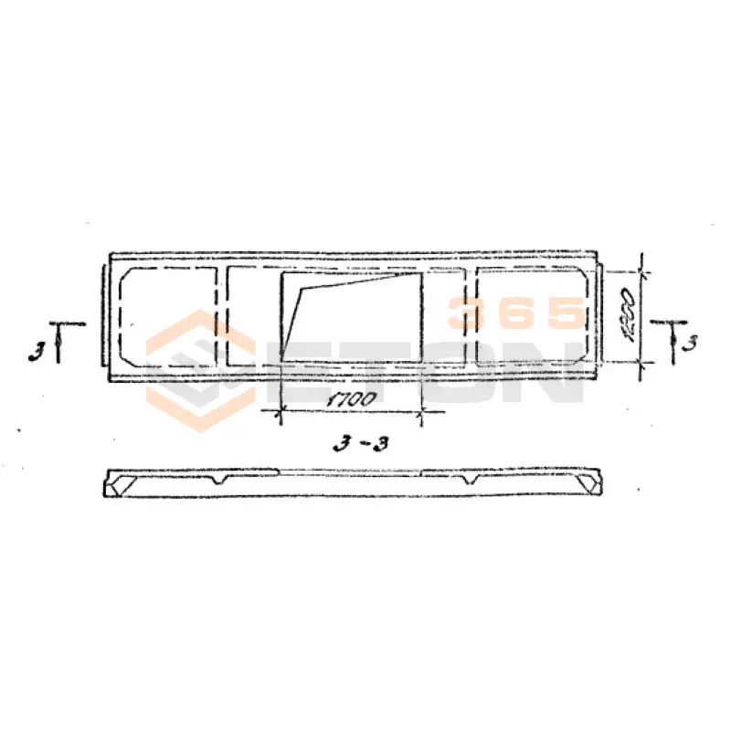 Плиты ребристые серия 1.465.1-20 ( 1.465.1-7/84 ) 4ПФ 6-2 АтVск-2 н
