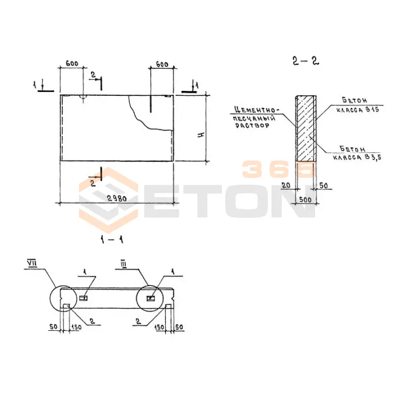 Панели стеновые двухслойные Серия 1.832.1-18.93 ПСД 30-6-50 ул