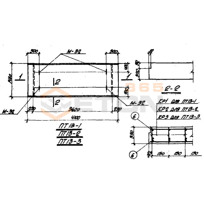 Плиты перекрытия серия ИС 01-05 ( НК 029-23:39 ) ПТ 13-1