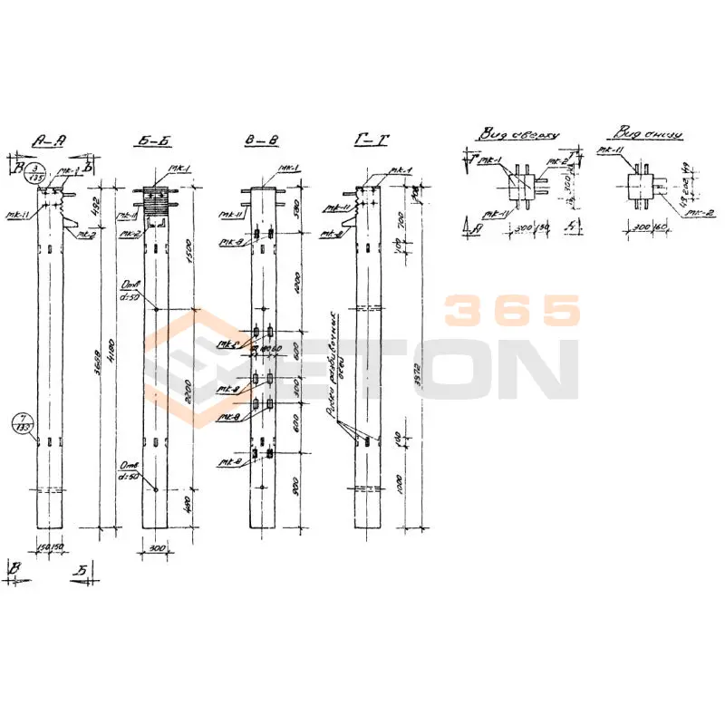 Колонны Серия ИИС 04-2 СКН 1-16-42-3 (ИИС 04-2)