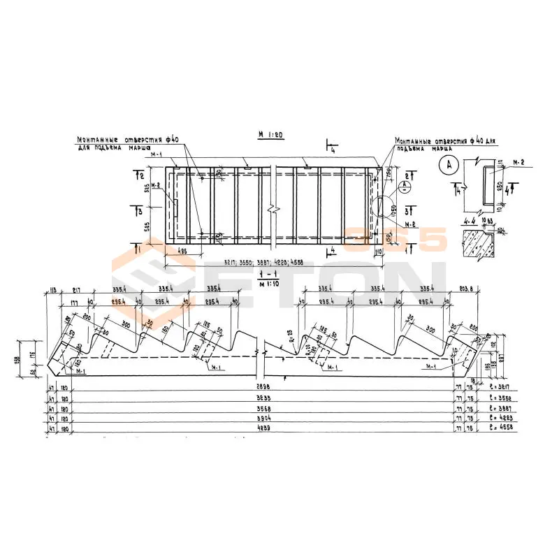 Лестничные марши Серия 1.150 КР-1 ЛМ 135-105