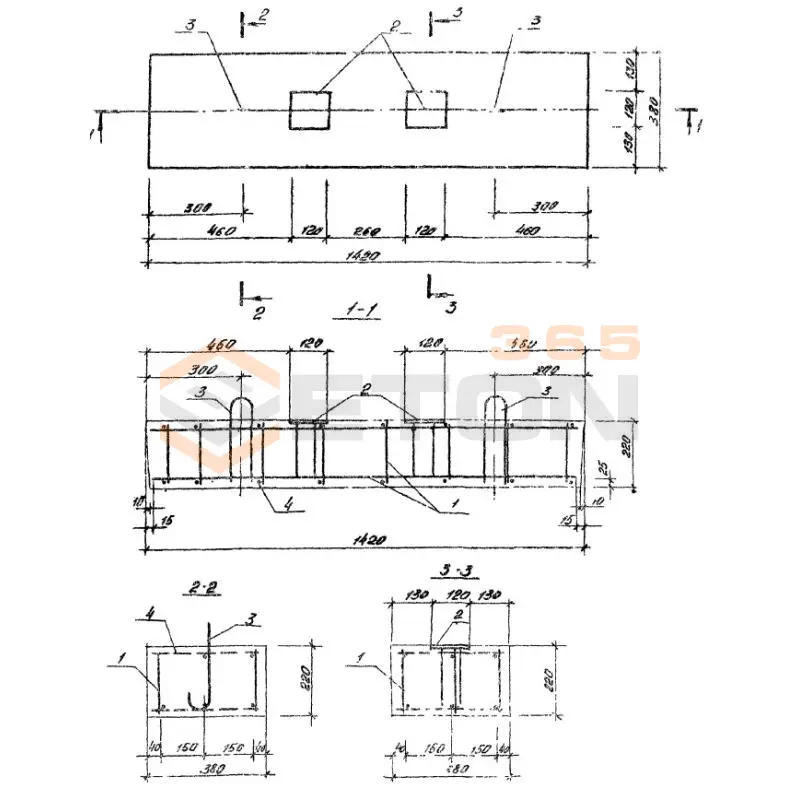 Фундаменты ТП 310-4-1 МЖ 3-4