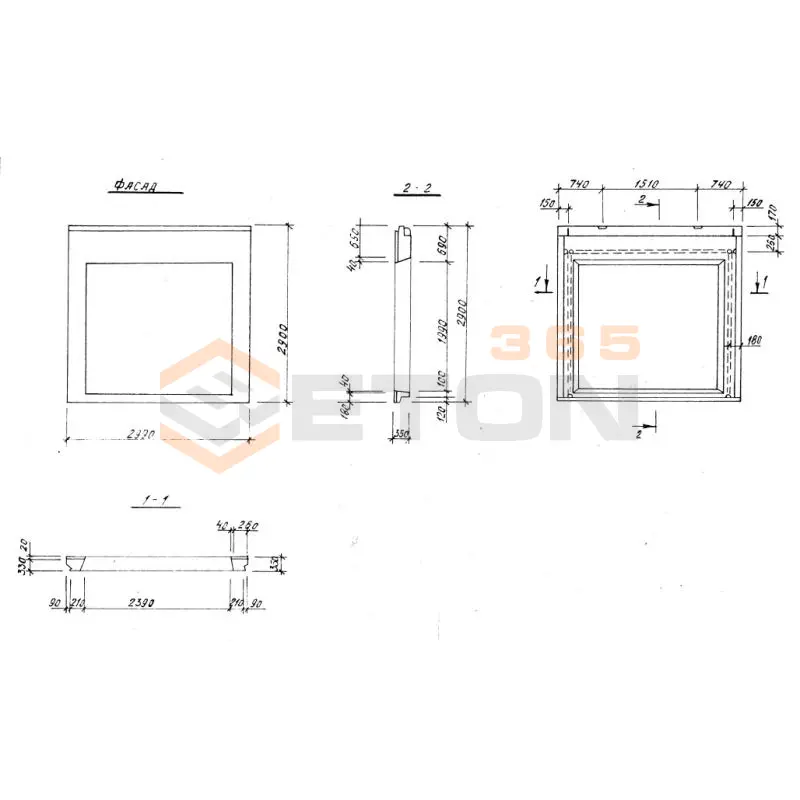 Панели наружных стен трехслойные Серия 97.87 ИЖ 1.1-1 1НС 30-29-35-150 л (97.87 ИЖ 1.1-1)