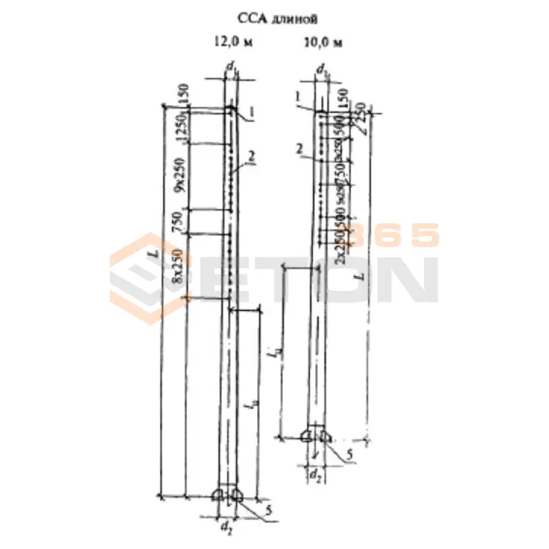Стойки раздельные ГОСТ 19330-99 ССА 120,6-3
